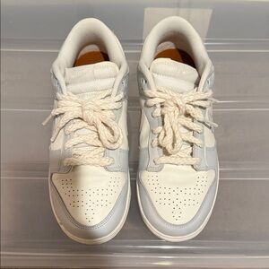 Nike White and Pale Blue Athletic Shoes